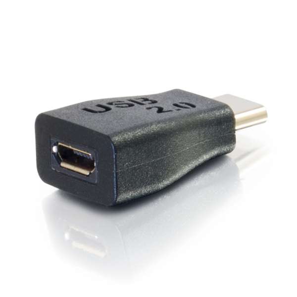 C2G USB 2.0 USB C to USB Micro B Adapter M/F - USB Type C to USB Micro B Black