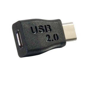 C2G USB 2.0 USB C to USB Micro B Adapter M/F - USB Type C to USB Micro B Black