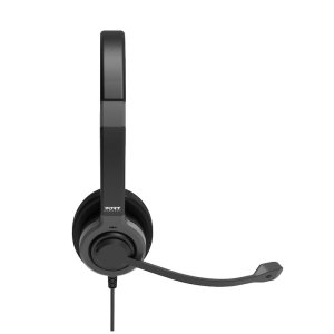 Port Designs 912001 headphones/headset Wired Head-band Office/Call center USB Type-C / USB Type-A Black