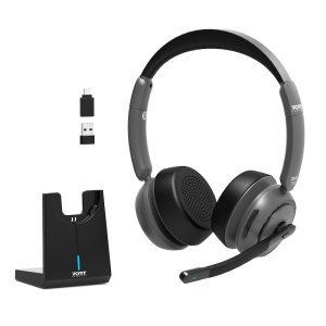 Port Designs 912003 headphones/headset Wired & Wireless Head-band Office/Call center Bluetooth Charging stand Black