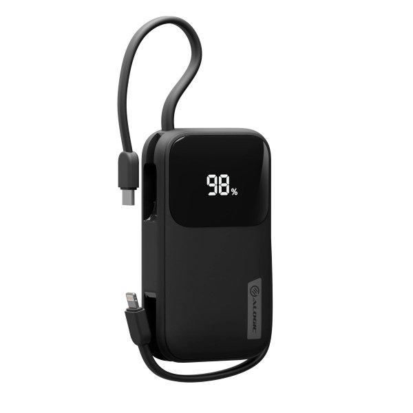 ALOGIC Tandem 10,000mAh Power Bank with 22W USB-C and Lightning Cables