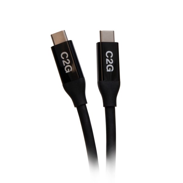 C2G 2.5ft (0.8m) USB-C® Male to USB-C Male Cable (20V 5A) - USB4® (40Gbps)
