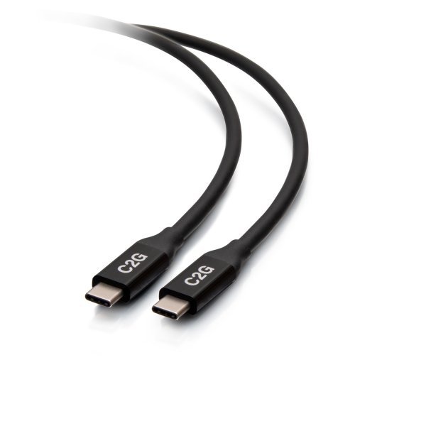 C2G 2.5ft (0.8m) USB-C® Male to USB-C Male Cable (20V 5A) - USB4® (40Gbps)