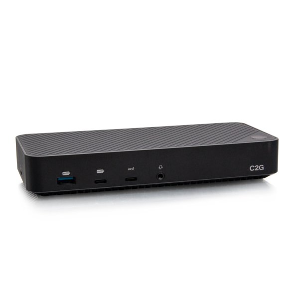 C2G USB-C® 11-in-1 Hybrid DisplayLink and DP Alt Mode Triple 4K Docking Station with HDMI®, DisplayPort™, Ethernet, USB, 3.5mm Audio and Power Delivery up to 100W