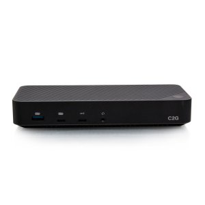C2G USB-C® 11-in-1 Hybrid DisplayLink and DP Alt Mode Triple 4K Docking Station with HDMI®, DisplayPort™, Ethernet, USB, 3.5mm Audio and Power Delivery up to 100W