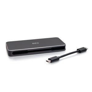 C2G USB-C 7-in-1 Dual Display MST Docking Station with HDMI, DisplayPort, Ethernet, USB, and Power Delivery up to 100W - 4K 60Hz