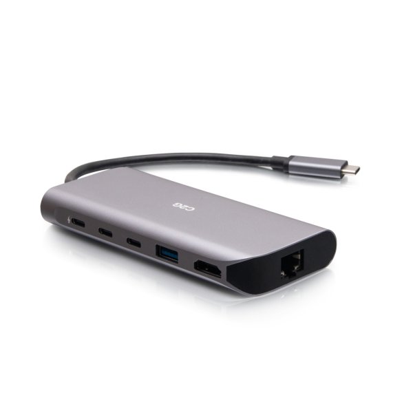 C2G USB-C® 4.0 6-in-1 Mini Docking Station with HDMI®, USB-A, Ethernet, and USB-C® 85W– 8K 60HZ
