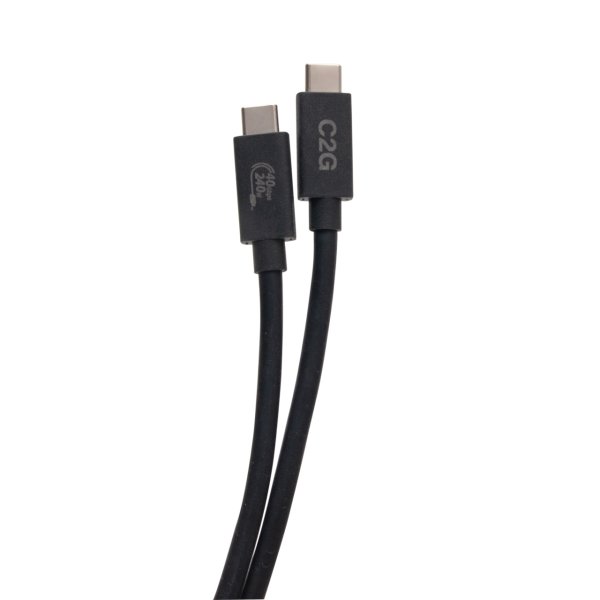 C2G 3.3ft (1m) USB 4.0 USB-C to C (48V 5A) 240W Charging Cable - Black
