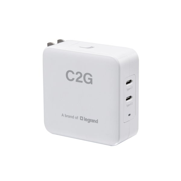 C2G Dual USB-C® Power Adapter (UK, EU, US) - 65W