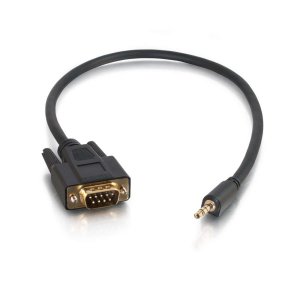 C2G 1.5ft (0.46m) VelocityTM DB9 Male to 3.5mm Male Serial RS232 Adapter Cable