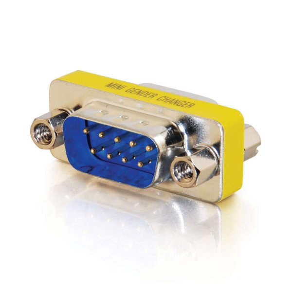 C2G DB9 M/M Serial RS232 Mini Gender Changer (Coupler)