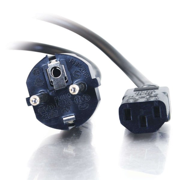 C2G 8.2ft (2.5m) 14 AWG European Power Cord (CEE7/7 to IEC320C13)