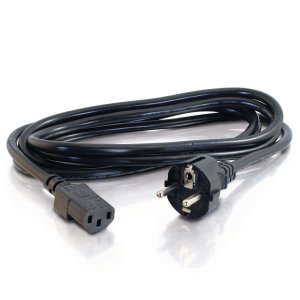 C2G 8.2ft (2.5m) 14 AWG European Power Cord (CEE7/7 to IEC320C13)