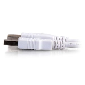 C2G 3.3ft (1m) USB 2.0 A/B Cable - White