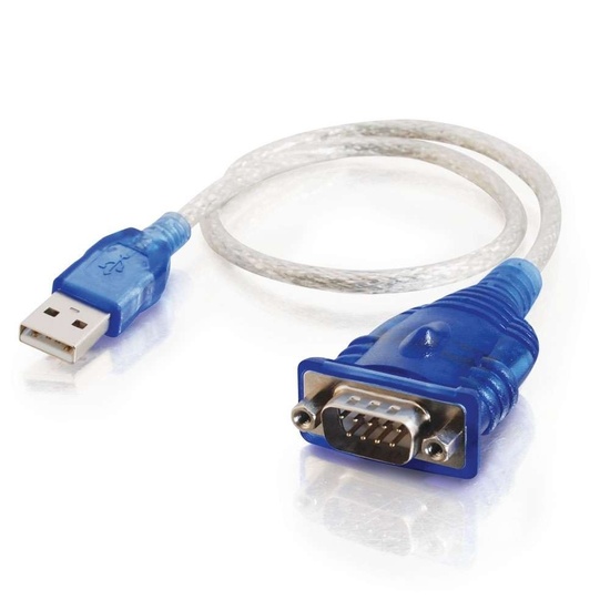 C2G Port Authority USB Serial DB9 Adapter Cable 18" serial cable Blue 0.46 m USB Type-A DB-9