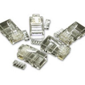 C2G RJ45 Cat5e Modular Plug (with Load Bar) for Round Solid/Stranded Cable Multipack - 50 Pack