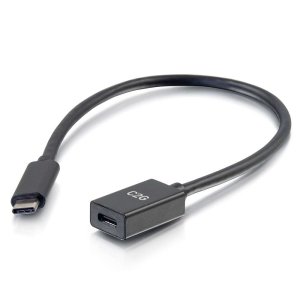 C2G 3ft (0.9m) USB-C to C 3.2 Gen 1 (5Gbps) Male to Female Extension Cable
