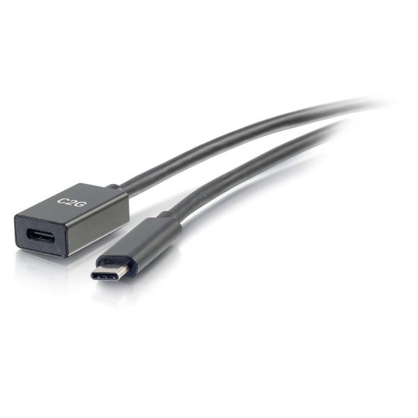 C2G 3ft (0.9m) USB-C to C 3.2 (Gen 2) Male to Female Extension Cable (10Gbps)