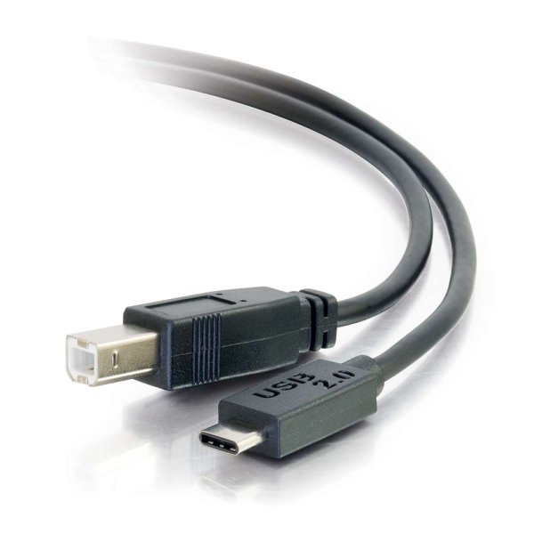 C2G 3ft, USB 2.0 Type C, USB B USB cable 0.9144 m USB C Black