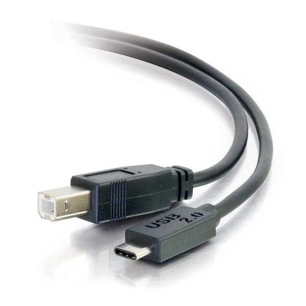 C2G 3ft (0.9m) USB 2.0 USB-C to USB-B Cable M/M - Black