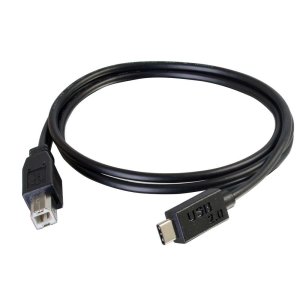 C2G 6ft (1.8m) USB 2.0 USB-C to USB-B Cable M/M - Black