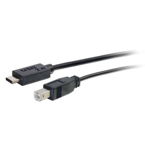 C2G 6ft (1.8m) USB 2.0 USB-C to USB-B Cable M/M - Black