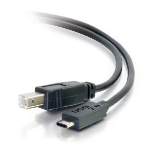 C2G 6ft (1.8m) USB 2.0 USB-C to USB-B Cable M/M - Black