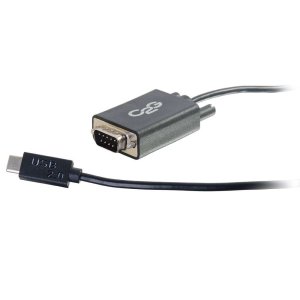 C2G 3ft (0.9m) USB 2.0 USB-C to DB9 Serial RS232 Adapter Cable