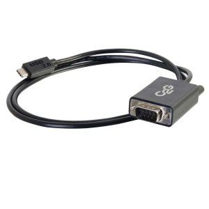 C2G 3ft (0.9m) USB 2.0 USB-C to DB9 Serial RS232 Adapter Cable