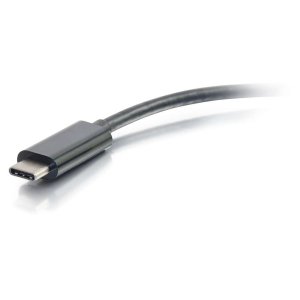 C2G USB-C® to Ethernet Adapter with 3-Port USB Hub - Black