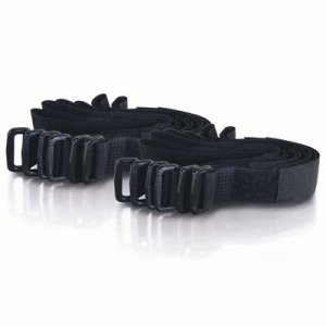 C2G 11in Hook / Loop Cable Management Straps - 12pk Black cable tie Nylon