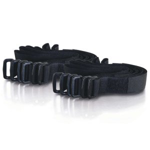 C2G 11in Hook-and-Loop Cable Management Wrap Multipack (12-Pack) - Black