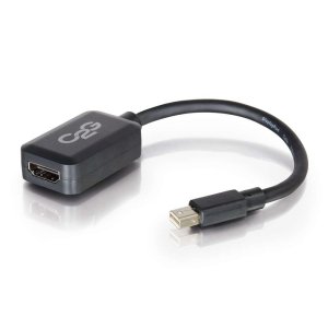C2G 8in Mini DisplayPort Male to HDMI Female Adapter Converter - Black