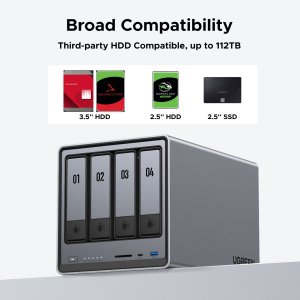 Ugreen NASync DXP4800 NAS Compact Intel® Pentium® N100 8 GB DDR5 UGOS Pro Black