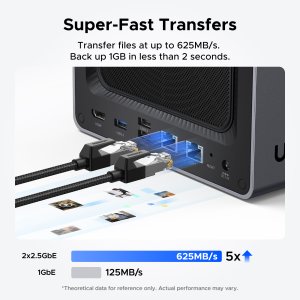 Ugreen NETWORK ATTACHED DXP4800 DISKLESS UK NAS Desktop Intel® N N100 8 GB DDR5 0 TB HDD+SSD UGOS PRO