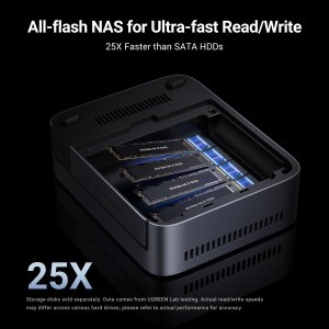 Ugreen NETWORK ATTACHED DXP480TPL DISKLESUK NAS Compact Intel® Core™ i5 i5-1235U 8 GB DDR5 UGOS PRO