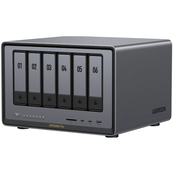 Ugreen NASync DXP6800 Pro NAS Compact Intel® Core™ i5 i5-1235U 8 GB DDR5 UGOS Pro Black