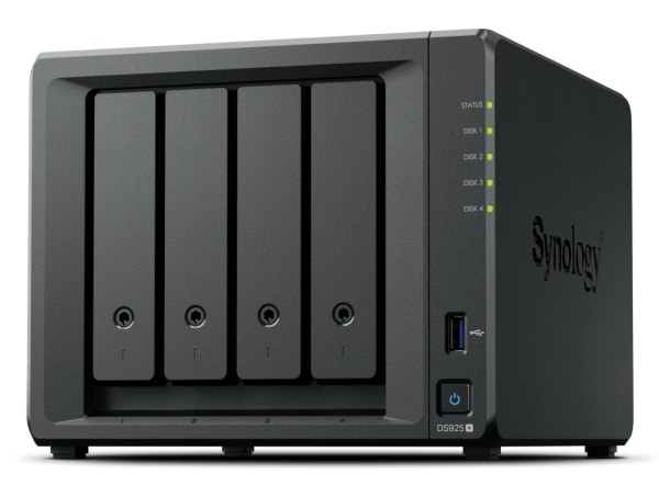 Synology DiskStation DS925+ NAS Ryzen Embedded V1500B 4 GB DDR4 64 TB HDD Black