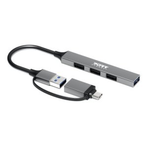 Port Designs 900160 interface hub USB Type-C 5000 Mbit/s Silver