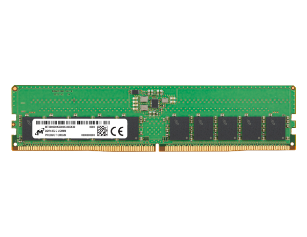 Micron 16GB DDR5-5600 ECC UDIMM 1Rx8 PC5-44800 CL46 1.1V/(5V ext) ECC [Y52K-16Gb] (Single)