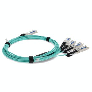 AddOn Networks AOC-QSFP-4SFP-10G-1M-AO InfiniBand/fibre optic cable QSFP+ 4x SFP+ Aqua colour