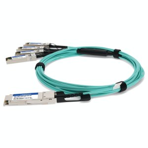 AddOn Networks AOC-QSFP-4SFP-10G-4M-AO InfiniBand/fibre optic cable QSFP+ 4x SFP+ Aqua colour