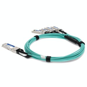 AddOn Networks AOC-QSFP-4SFP-10G-4M-AO InfiniBand/fibre optic cable QSFP+ 4x SFP+ Aqua colour