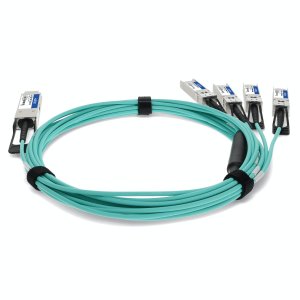 AddOn Networks AOC-QSFP-4SFP-10G-4M-AO InfiniBand/fibre optic cable QSFP+ 4x SFP+ Aqua colour