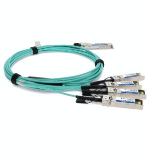 AddOn Networks AOC-QSFP-4SFP-10G-4M-AO InfiniBand/fibre optic cable QSFP+ 4x SFP+ Aqua colour