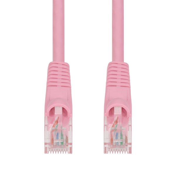 AddOn Networks 0.5m Pink CAT 6A LSZH Ethernet Cable Snagless Bubble Boot RJ-45 M/M