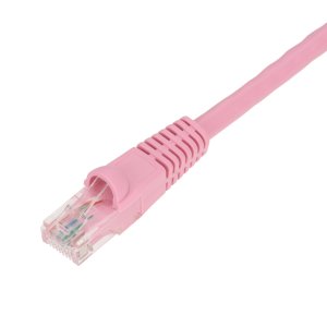 AddOn Networks 1m Pink CAT 6A LSZH Ethernet Cable Snagless Bubble Boot RJ-45 M/M
