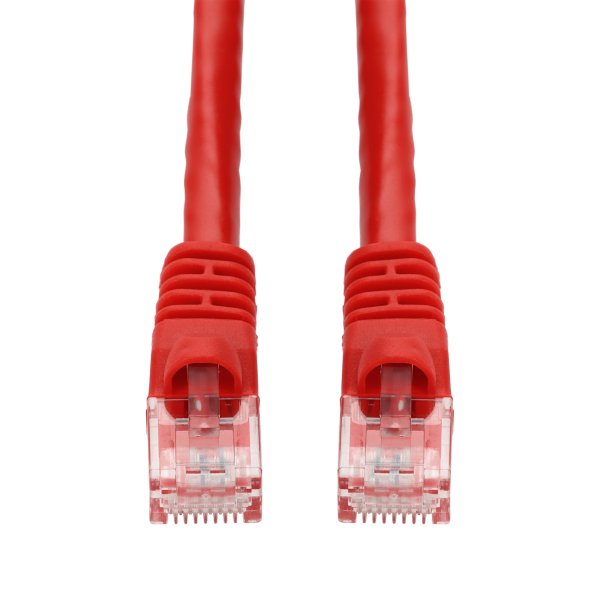 AddOn Networks 1m Red Cat 6A LSZH Ethernet Cable Snagless Bubble Boot RJ-45 M/M