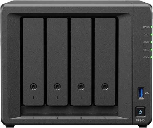 Synology DP340 NAS/storage server Desktop R1600 16 GB 32 TB HDD Black