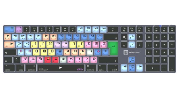 Logickeyboard LKB-MCOM4-TM-UK keyboard Office Bluetooth QWERTY English Grey, Titanium